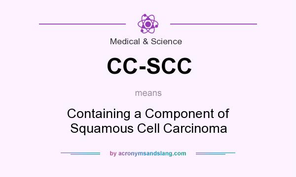 What does CC-SCC mean? It stands for Containing a Component of Squamous Cell Carcinoma