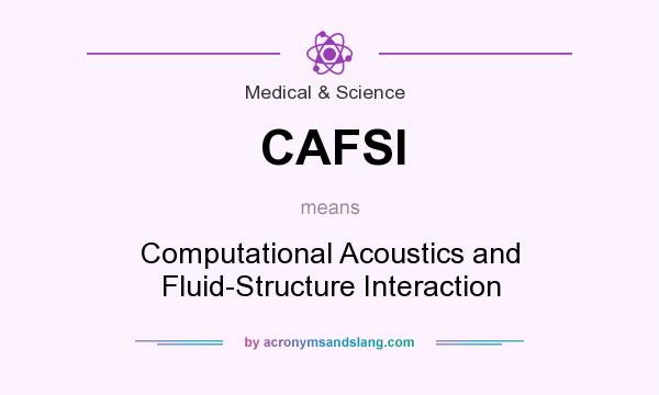 What does CAFSI mean? It stands for Computational Acoustics and Fluid-Structure Interaction
