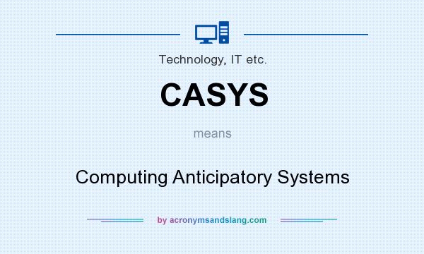 What does CASYS mean? It stands for Computing Anticipatory Systems