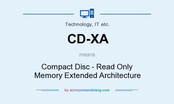 What does CD-XA mean? It stands for Compact Disc - Read Only Memory Extended Architecture