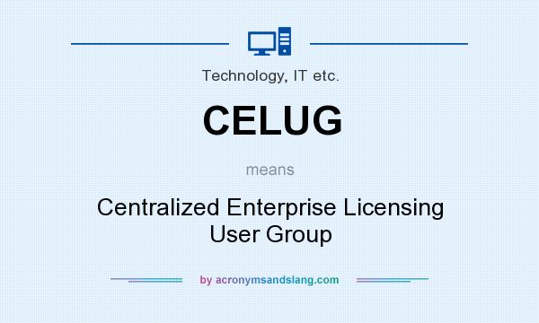 What does CELUG mean? It stands for Centralized Enterprise Licensing User Group