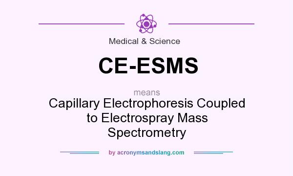 What does CE-ESMS mean? It stands for Capillary Electrophoresis Coupled to Electrospray Mass Spectrometry