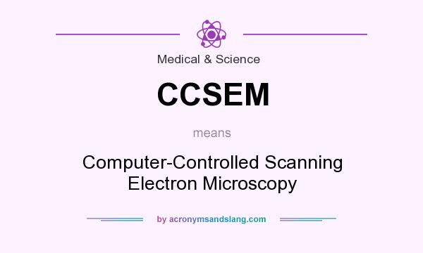 What does CCSEM mean? It stands for Computer-Controlled Scanning Electron Microscopy