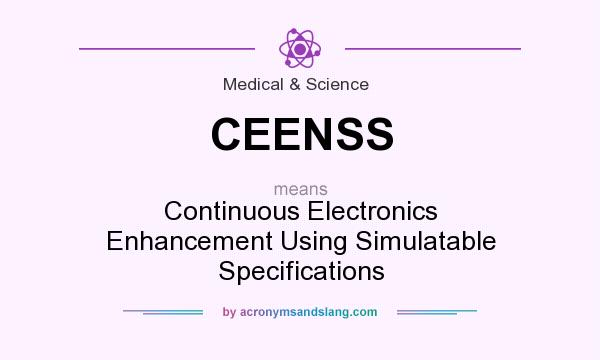 What does CEENSS mean? It stands for Continuous Electronics Enhancement Using Simulatable Specifications