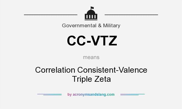 What does CC-VTZ mean? It stands for Correlation Consistent-Valence Triple Zeta