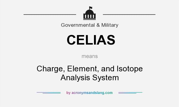 What does CELIAS mean? It stands for Charge, Element, and Isotope Analysis System