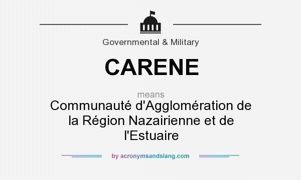 What does CARENE mean? It stands for Communauté d`Agglomération de la Région Nazairienne et de l`Estuaire
