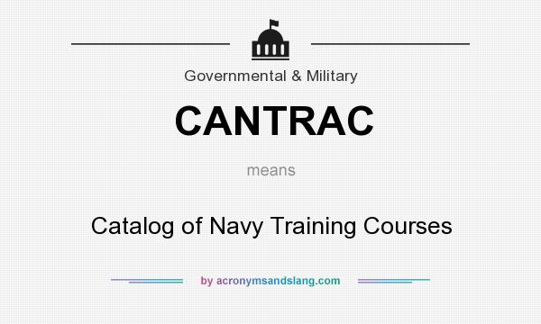 What does CANTRAC mean? It stands for Catalog of Navy Training Courses