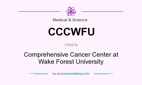 What does CCCWFU mean? It stands for Comprehensive Cancer Center at Wake Forest University