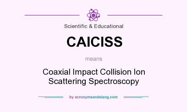 What does CAICISS mean? It stands for Coaxial Impact Collision Ion Scattering Spectroscopy