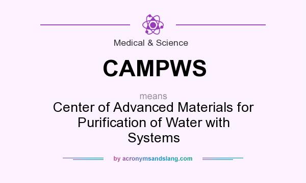 What does CAMPWS mean? It stands for Center of Advanced Materials for Purification of Water with Systems