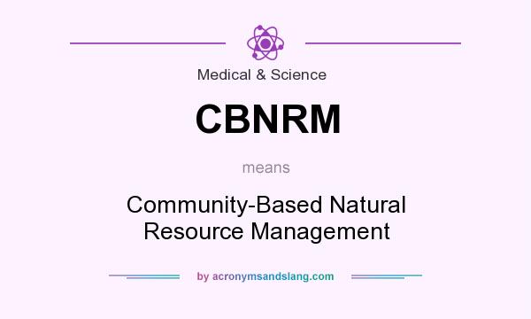 What does CBNRM mean? It stands for Community-Based Natural Resource Management