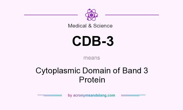 What does CDB-3 mean? It stands for Cytoplasmic Domain of Band 3 Protein