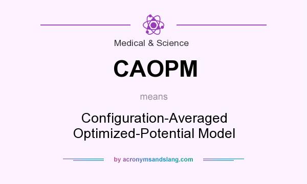 What does CAOPM mean? It stands for Configuration-Averaged Optimized-Potential Model