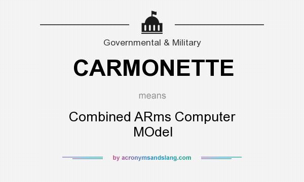 What does CARMONETTE mean? It stands for Combined ARms Computer MOdel