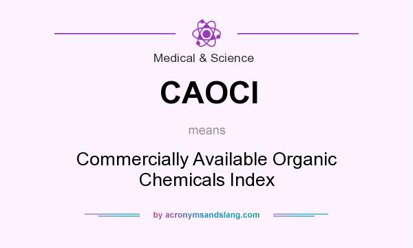 What does CAOCI mean? It stands for Commercially Available Organic Chemicals Index