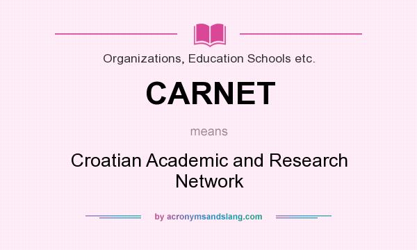 What does CARNET mean? It stands for Croatian Academic and Research Network