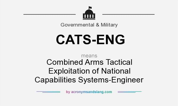 What does CATS-ENG mean? It stands for Combined Arms Tactical Exploitation of National Capabilities Systems-Engineer