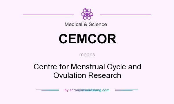 What does CEMCOR mean? It stands for Centre for Menstrual Cycle and Ovulation Research