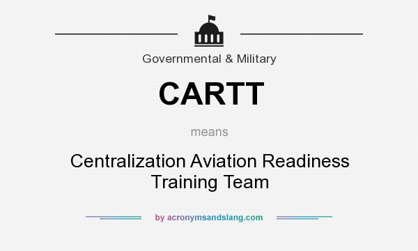 What does CARTT mean? It stands for Centralization Aviation Readiness Training Team