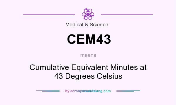 What does CEM43 mean? It stands for Cumulative Equivalent Minutes at 43 Degrees Celsius