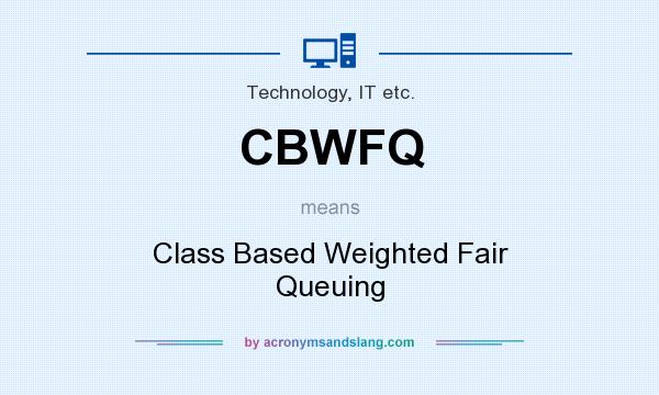 What does CBWFQ mean? It stands for Class Based Weighted Fair Queuing