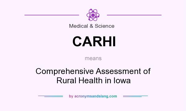 What does CARHI mean? It stands for Comprehensive Assessment of Rural Health in Iowa