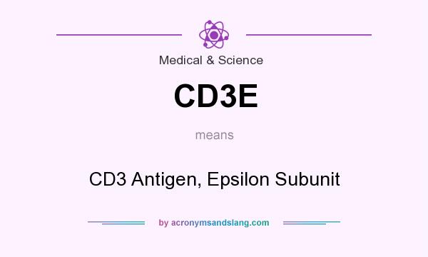 What does CD3E mean? It stands for CD3 Antigen, Epsilon Subunit
