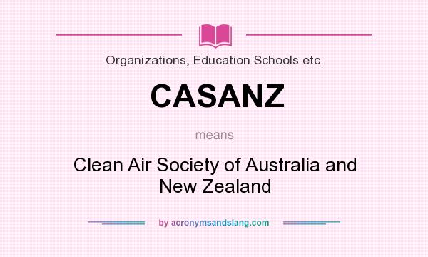 What does CASANZ mean? It stands for Clean Air Society of Australia and New Zealand