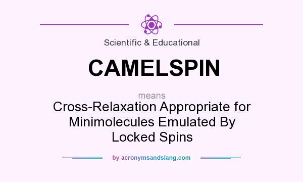 What does CAMELSPIN mean? It stands for Cross-Relaxation Appropriate for Minimolecules Emulated By Locked Spins