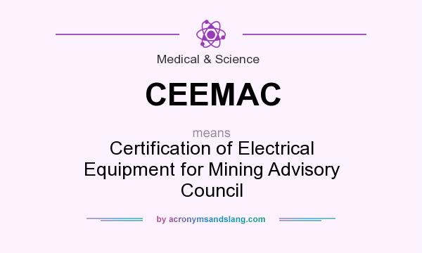 What does CEEMAC mean? It stands for Certification of Electrical Equipment for Mining Advisory Council