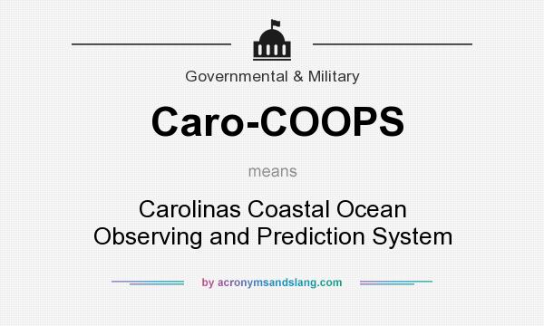 What does Caro-COOPS mean? It stands for Carolinas Coastal Ocean Observing and Prediction System