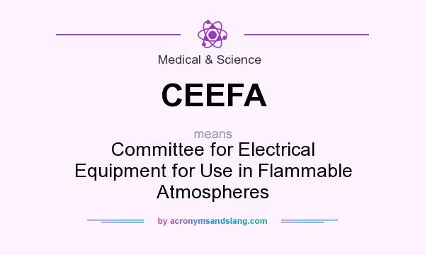 What does CEEFA mean? It stands for Committee for Electrical Equipment for Use in Flammable Atmospheres