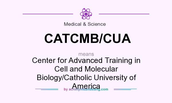 What does CATCMB/CUA mean? It stands for Center for Advanced Training in Cell and Molecular Biology/Catholic University of America