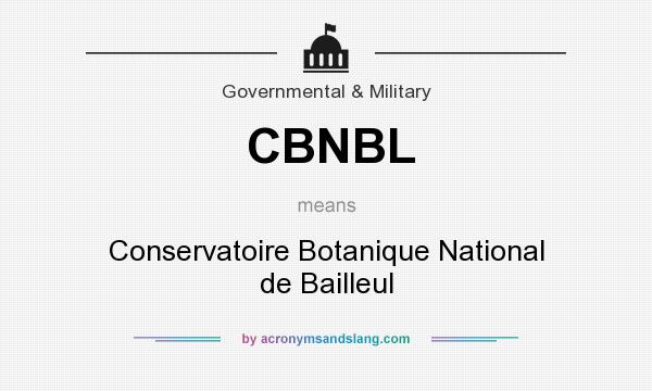 What does CBNBL mean? It stands for Conservatoire Botanique National de Bailleul
