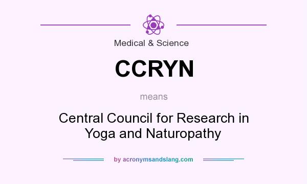 What does CCRYN mean? It stands for Central Council for Research in Yoga and Naturopathy