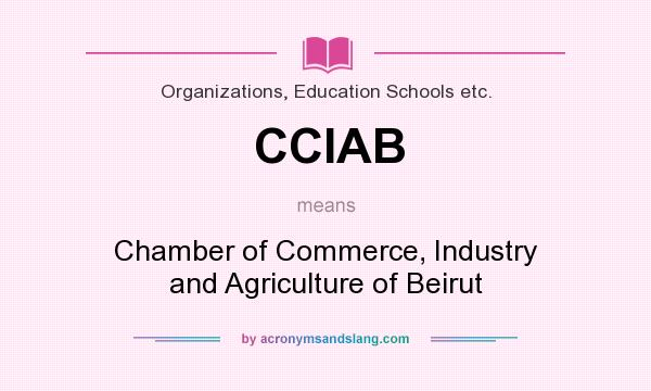 What does CCIAB mean? It stands for Chamber of Commerce, Industry and Agriculture of Beirut