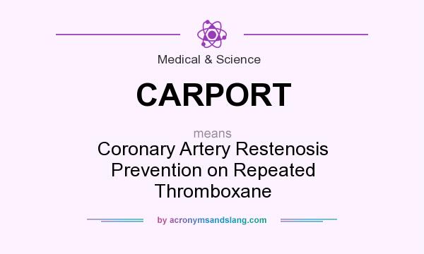 What does CARPORT mean? It stands for Coronary Artery Restenosis Prevention on Repeated Thromboxane