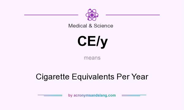 What does CE/y mean? It stands for Cigarette Equivalents Per Year