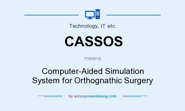 What does CASSOS mean? It stands for Computer-Aided Simulation System for Orthognathic Surgery