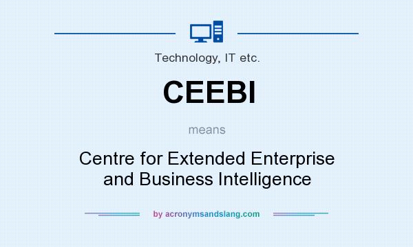 What does CEEBI mean? It stands for Centre for Extended Enterprise and Business Intelligence