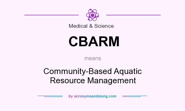 What does CBARM mean? It stands for Community-Based Aquatic Resource Management