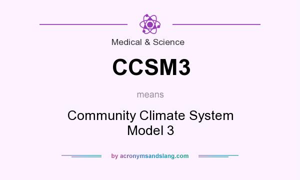 What does CCSM3 mean? It stands for Community Climate System Model 3