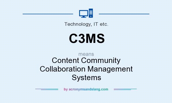 What does C3MS mean? It stands for Content Community Collaboration Management Systems