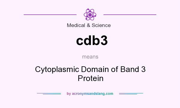 What does cdb3 mean? It stands for Cytoplasmic Domain of Band 3 Protein