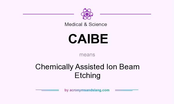 What does CAIBE mean? It stands for Chemically Assisted Ion Beam Etching