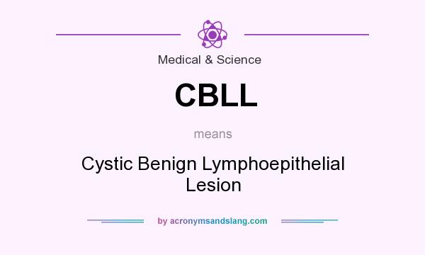 What does CBLL mean? It stands for Cystic Benign Lymphoepithelial Lesion