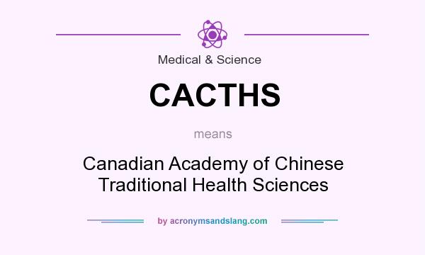 What does CACTHS mean? It stands for Canadian Academy of Chinese Traditional Health Sciences