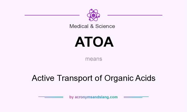 What does ATOA mean? It stands for Active Transport of Organic Acids