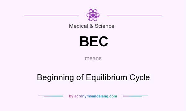 What does BEC mean? It stands for Beginning of Equilibrium Cycle